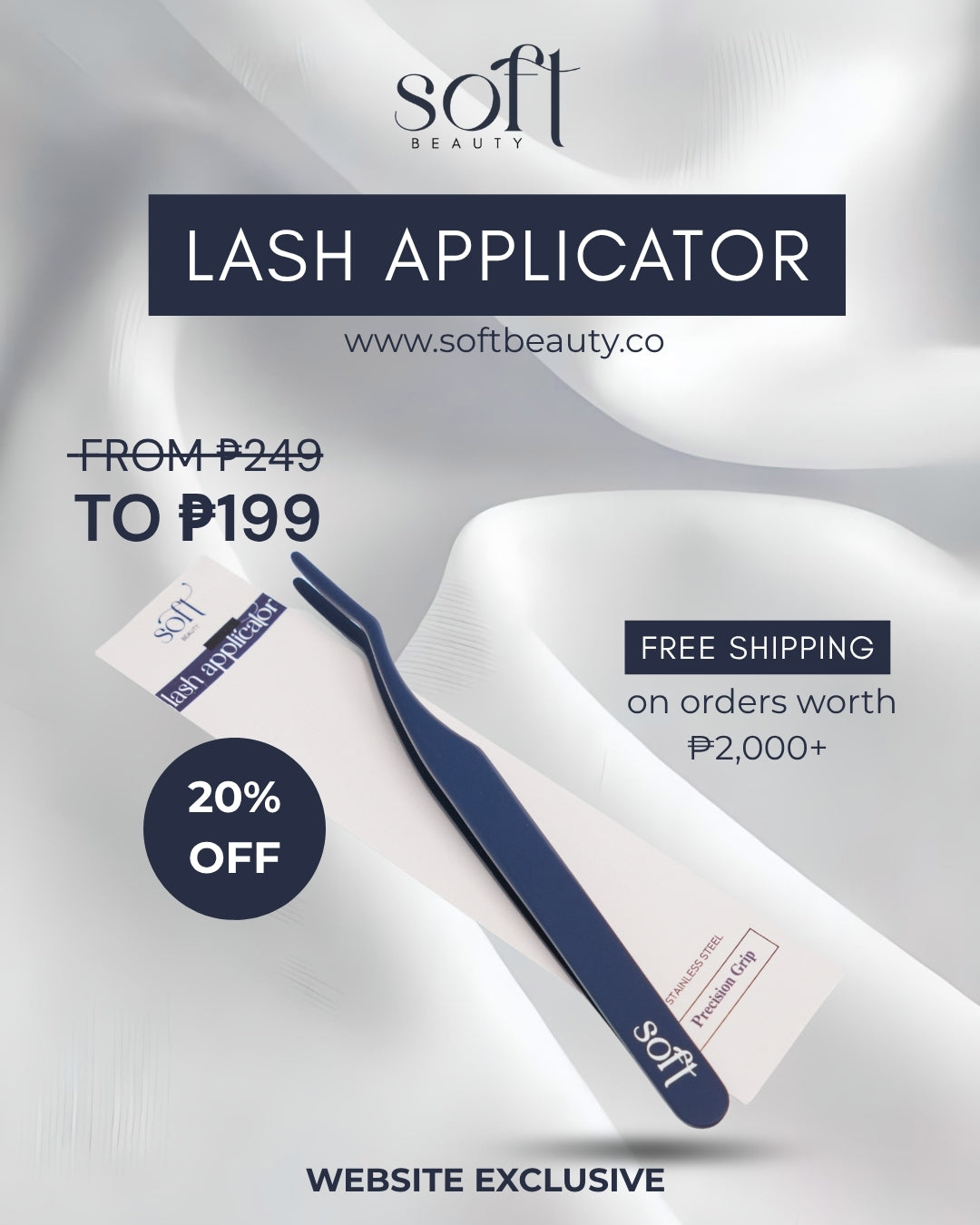 SOFT Beauty Lash Applicator Tweezers Sets Makeup Tools For Lashes Building Lash Extension
