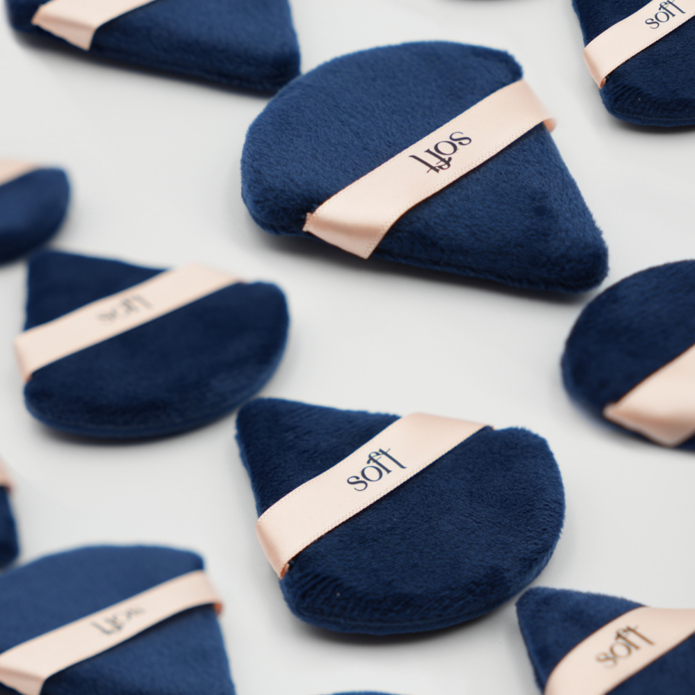 SOFT Beauty Velvet Puff Set - Reusable Small and Regular-Sized Velvety Makeup Puff