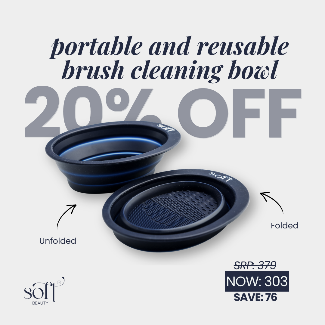 SOFT Portable and Reusable Brush Cleaning Bowl – Pro-Grade Makeup Brush Washing Tool