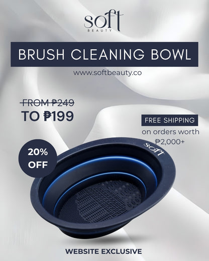 SOFT Portable and Reusable Brush Cleaning Bowl – Pro-Grade Makeup Brush Washing Tool