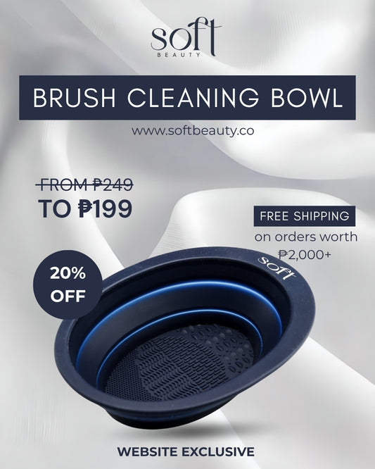 SOFT Portable and Reusable Brush Cleaning Bowl – Pro-Grade Makeup Brush Washing Tool