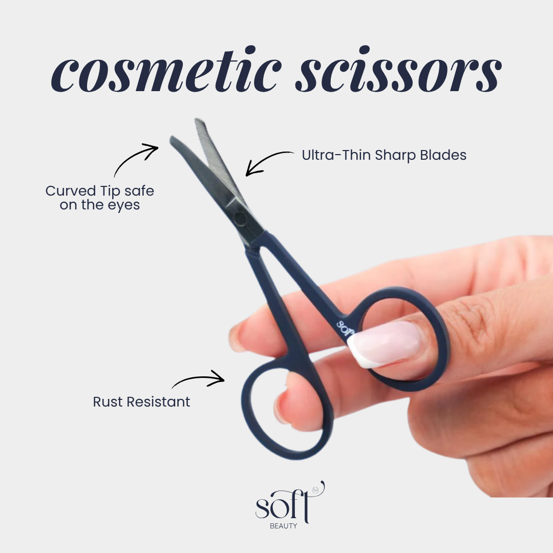 Soft Beauty PH Precision Lash & Brow Scissors – Stainless Steel Trimming Tool