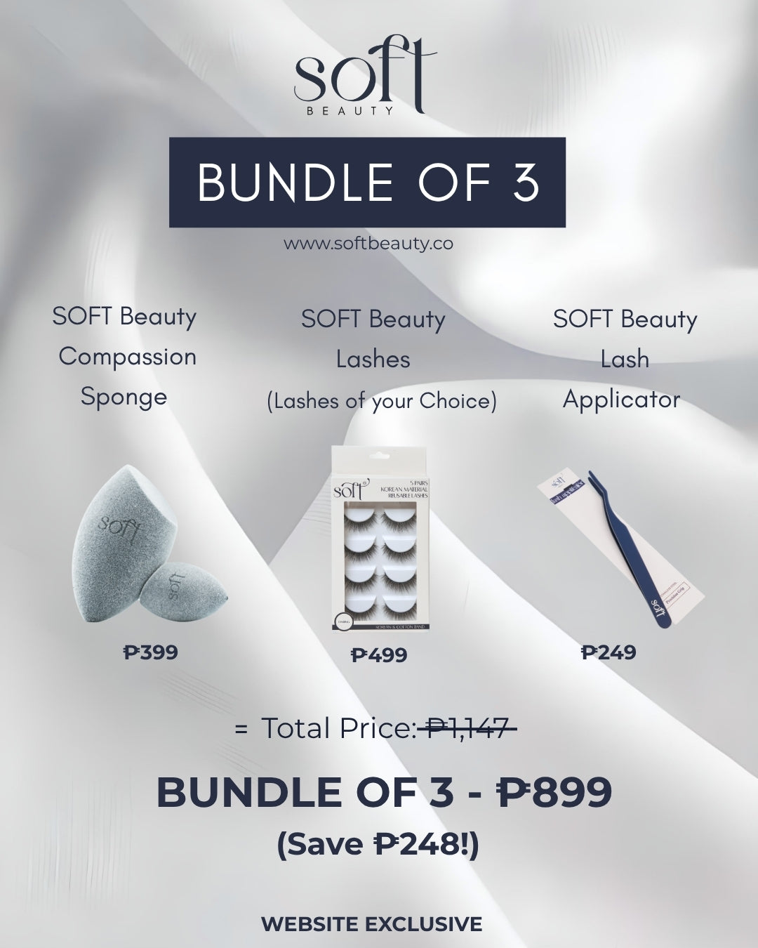 Sponge + Lashes of Your Choice + Applicator