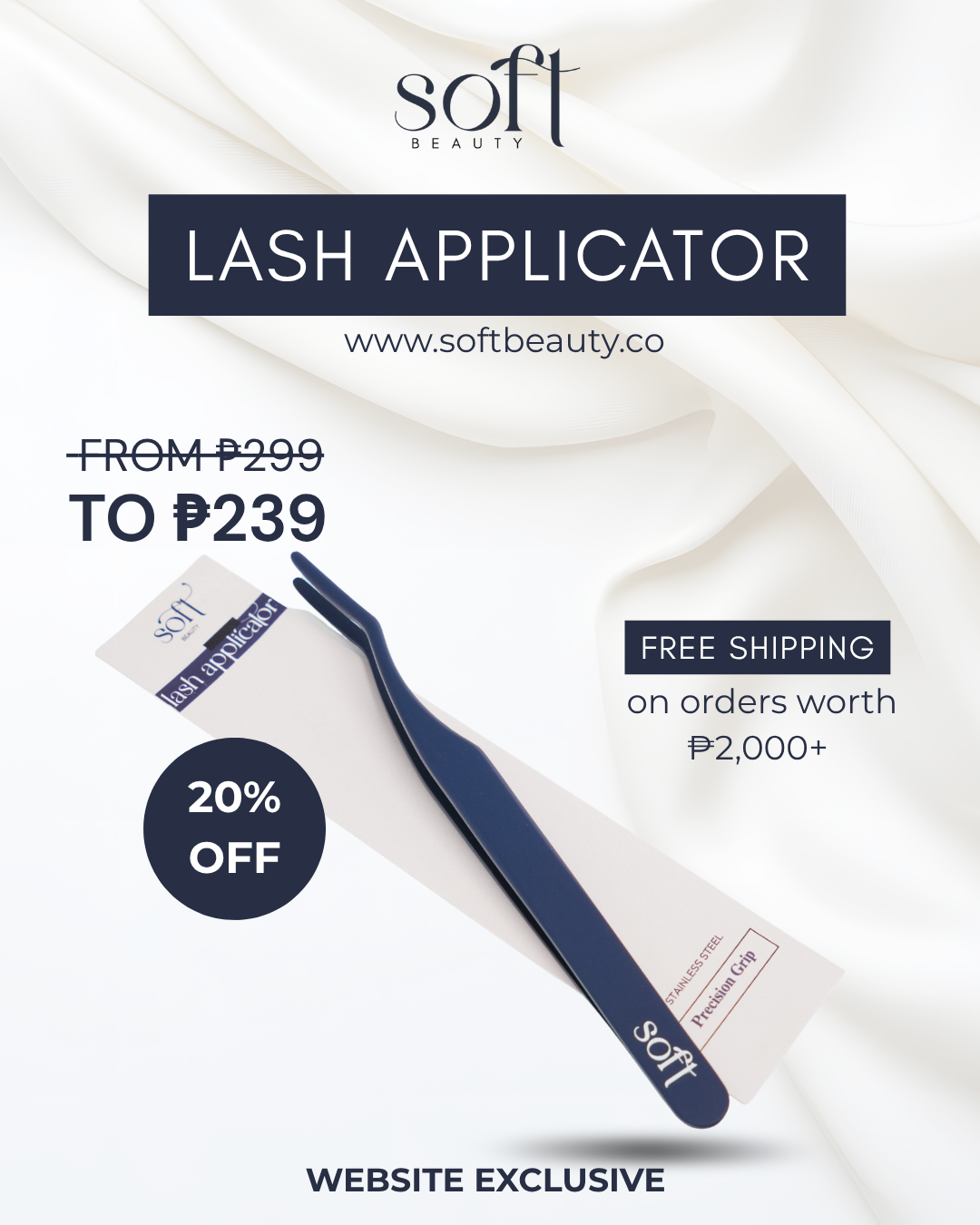 SOFT Beauty Lash Applicator Tweezers Sets Makeup Tools For Lashes Building Lash Extension