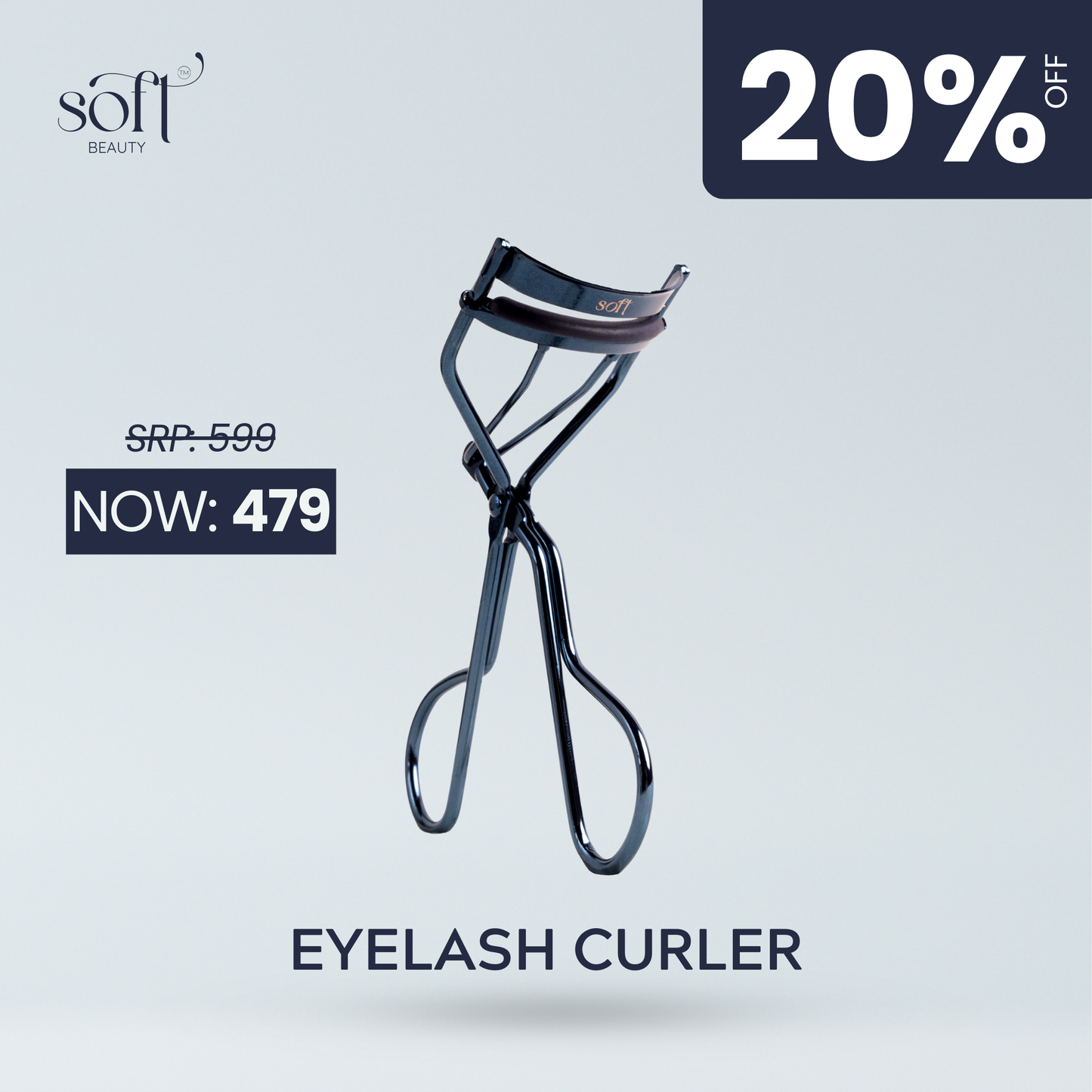 Soft Beauty Eyelash Curler for Asian Eyes with 2 Silicone Refills