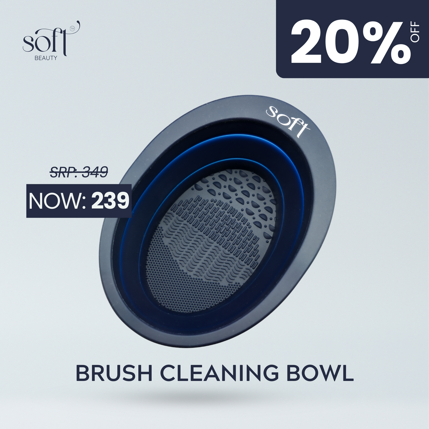 SOFT Portable and Reusable Brush Cleaning Bowl – Pro-Grade Makeup Brush Washing Tool