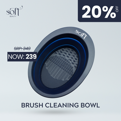 SOFT Portable and Reusable Brush Cleaning Bowl – Pro-Grade Makeup Brush Washing Tool