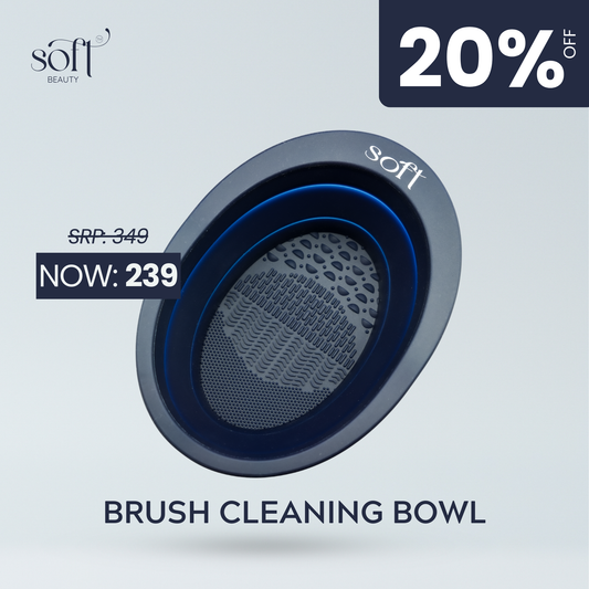 SOFT Portable and Reusable Brush Cleaning Bowl – Pro-Grade Makeup Brush Washing Tool