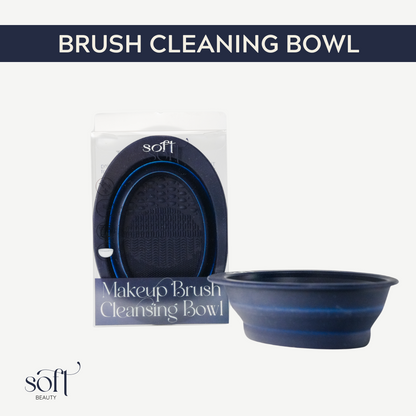 SOFT Portable and Reusable Brush Cleaning Bowl – Pro-Grade Makeup Brush Washing Tool