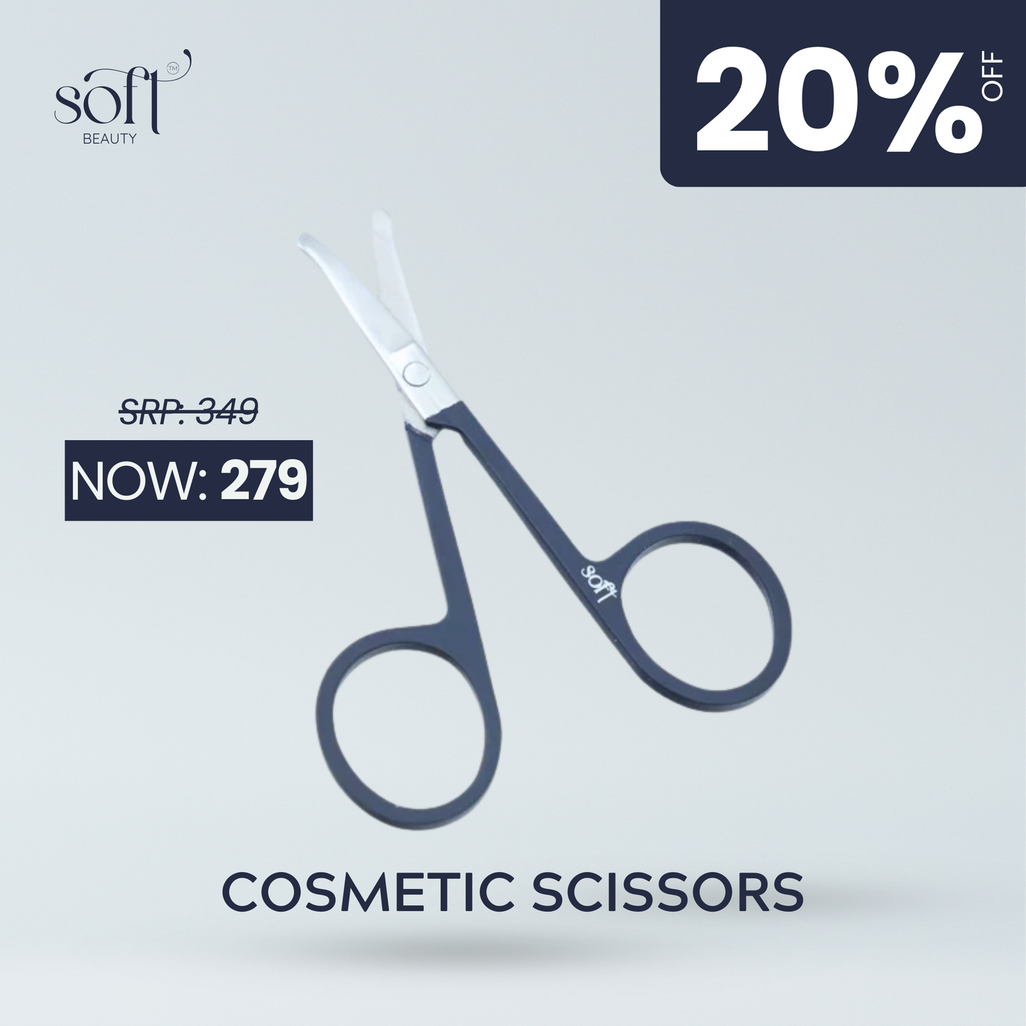 Soft Beauty PH Precision Lash & Brow Scissors – Stainless Steel Trimming Tool