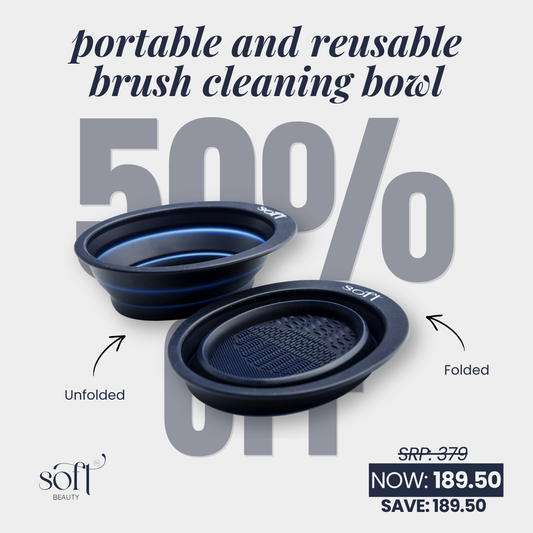 SOFT Portable and Reusable Brush Cleaning Bowl – Pro-Grade Makeup Brush Washing Tool