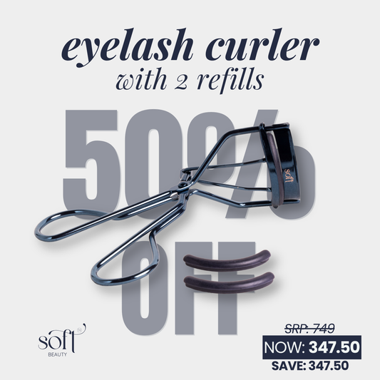 Soft Beauty Eyelash Curler for Asian Eyes with 2 Silicone Refills