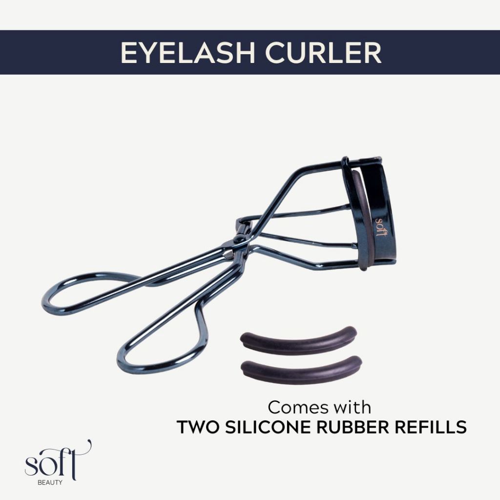 Soft Beauty Eyelash Curler for Asian Eyes with 2 Silicone Refills