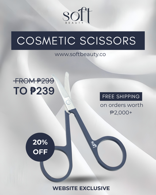 Soft Beauty PH Precision Lash & Brow Scissors – Stainless Steel Trimming Tool