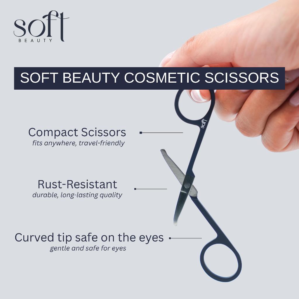 Soft Beauty PH Precision Lash & Brow Scissors – Stainless Steel Trimming Tool