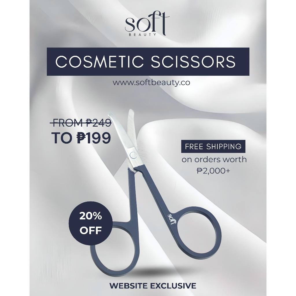 Soft Beauty PH Precision Lash & Brow Scissors – Stainless Steel Trimming Tool