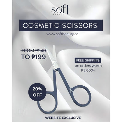 Soft Beauty PH Precision Lash & Brow Scissors – Stainless Steel Trimming Tool
