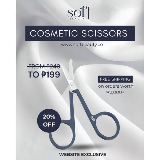 Soft Beauty PH Precision Lash & Brow Scissors – Stainless Steel Trimming Tool
